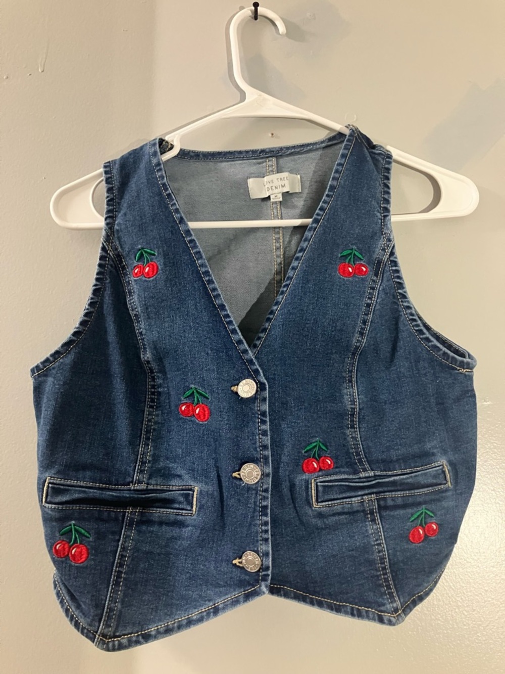Love Tree Denim Jacket - Light Blue Wash